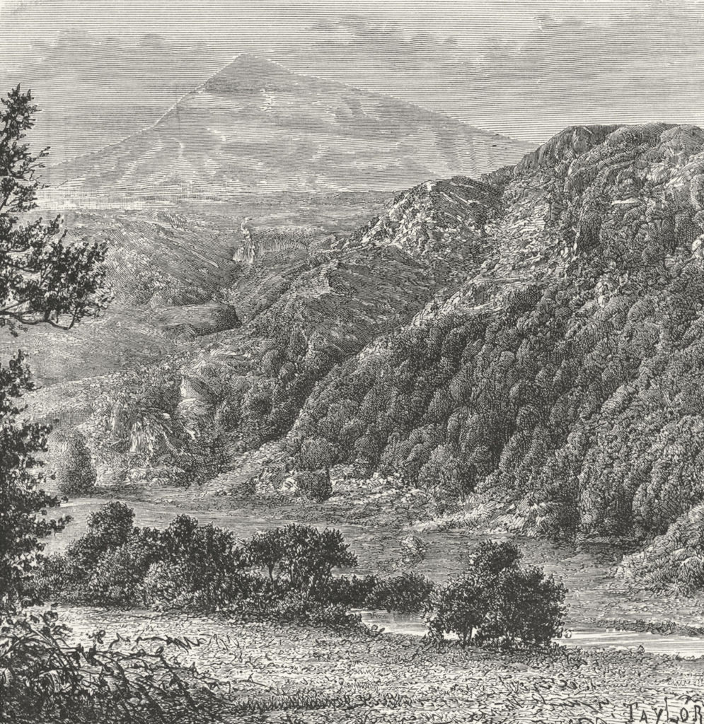 WALES. Snowdon c1885 old antique vintage print picture